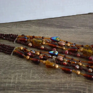 Heavy Glass  Statement Necklace